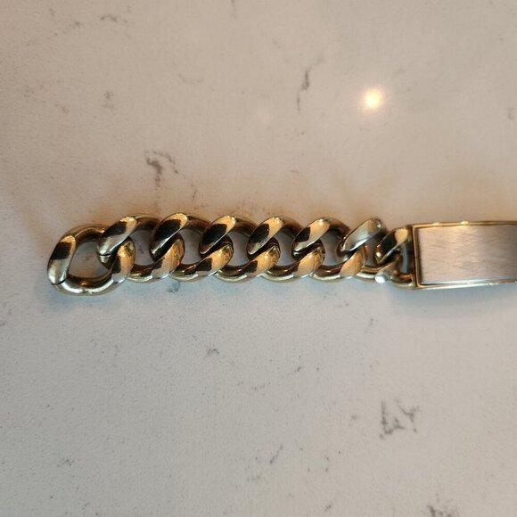 Vintage Speidel USA ID Bracelet Cuban Chain Gold Tone - Picture 6 of 12